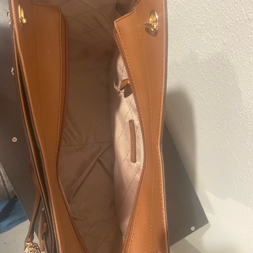 Michael Kors Brown and Gold Tote - Picture 5 of 7
